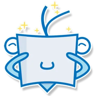 ☺️ imut, kartun, stiker, maskot, karakter, berkilau whatsapp sticker