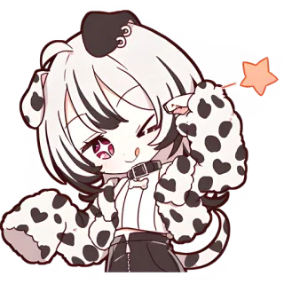 😉 Anime, Hund, Dalmatiner, Cartoon, Süß, Sticker telegram sticker