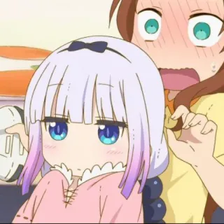 🍥 Kanna Miss Kobayashi's Dragon Maid Anime, Kanna, Kawaii, Drachenmädchen, Miss Kobayashis Dragon Maid, Süß telegram sticker