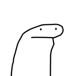 😐 sticker, white, minimalist, cartoon, character, funny whatsapp sticker