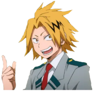 ☝ Denki Kaminari My Hero Academia 动漫, 电力, 英雄, 学生, 漫画 telegram sticker