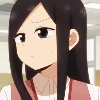 😕 anime, cewek, sekolah, karakter, sedih, khawatir whatsapp sticker