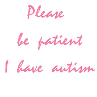💋 Please be patient I have autism Autismus, Aufmerksamkeit, Neurodiversität, Geduld, Unterstützung telegram sticker