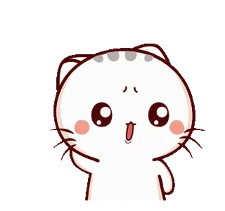 😅 gato, fofo, desenho animado, animal, kawaii, adesivo whatsapp sticker