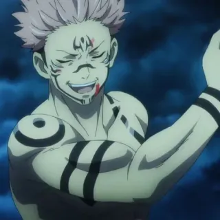 🎸 Ryomen Sukuna Jujutsu Kaisen Anime, Jujutsu Kaisen, Ryomen Sukuna, Vloek, Tattoo telegram sticker
