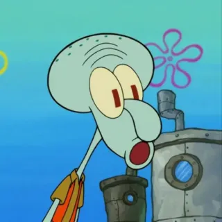 🗿 Squidward Spongebob Squarepants การ์ตูน, สควิดวาร์ด, สพันจ์บ็อบ, นิคเคิลโลเดียน, แอนิเมชัน telegram sticker