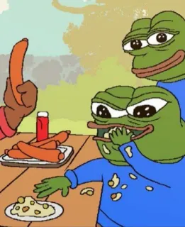 😋 Pepe the Frog Meme, Pepe, Kultura internetowa, Obraźliwy gest, Kreskówka, Satyra, Humor telegram sticker