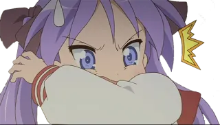 😱 Konata Izumi Lucky Star Anime, Chica, Linda, Lucky Star, Konata Izumi, Avergonzada whatsapp sticker