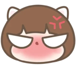 😤 bravo, fofo, desenho animado, animal, irritado, expressão telegram sticker