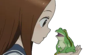 🐸 Anime, Garota, Sapo, Fofo, Adesivo telegram sticker