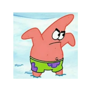 😀 Patrick Star SpongeBob SquarePants Patrick, Patrick Star, SpongeBob, SpongeBob SquarePants, Kartun, Kemarahan telegram sticker