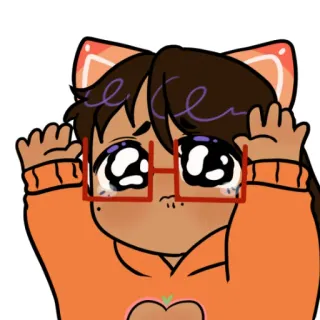 🥺 аниме, плачущий, грустный, кот, кавай, милый, персонаж, мультфильм telegram sticker