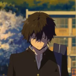 🎷 anime, school uniform, teenager, boy, portrait telegram sticker