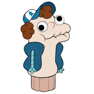 👻 Dipper Pines Gravity Falls Kartun, Lucu, Boneka, Dipper, Pines telegram sticker