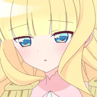 ☁️ Anime, Chica, Rubia, Dibujos animados whatsapp sticker