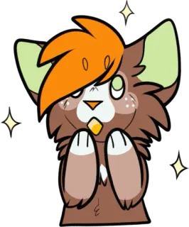 ✨ gatto, carino, brillantini, cartone animato, animale telegram sticker