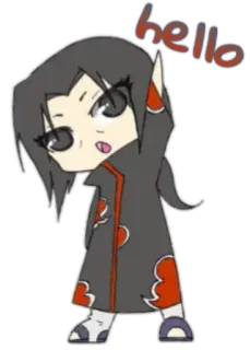 🎧 hello Anime, Manga, Kreskówka, Cześć telegram sticker