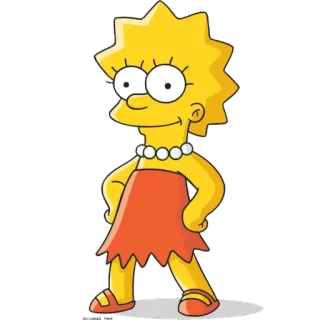👤 Lisa Simpson The Simpsons Lisa Simpson, Cartoon, Gelb, Mädchen, Figur, Die Simpsons whatsapp sticker