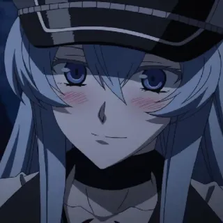 ☺️ Esdeath Akame ga Kill! Anime, Esdeath, Akame ga Kill, Mujer, Sonrisa telegram sticker