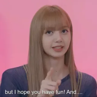 🖇 Lisa but I hope you have fun! And.... kpop, wanita, cewek, seru, lisa, hiburan telegram sticker