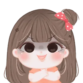 🎀 cartoon, girl, cute, angry telegram sticker
