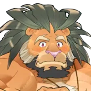 😳 kartun, singa, furry, karakter telegram sticker