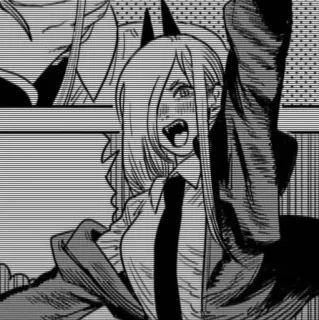 🌟 Power Chainsaw Man อนิเมะ, มังงะ, ปีศาจ, เขา, พลัง, Chainsaw Man whatsapp sticker