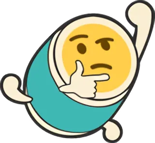 🤔 emoji, thinking, drum, cartoon, sticker telegram sticker