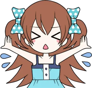 😆 Anime, Płacz, Smutny, Kreskówka, Dziewczyna telegram sticker