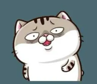 😟 Katze, Cartoon, süß, Tier, Aufkleber telegram sticker
