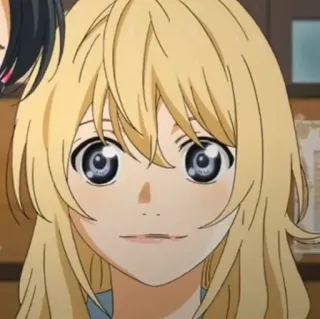 🎻 Kaori Miyazono Your Lie in April アニメ, 女の子, 金髪, ポートレート telegram sticker