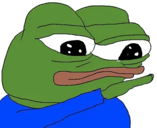 💢 Pepe the Frog pepe, rana, meme, internet, triste telegram sticker