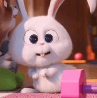 🐰 Snowball The Secret Life of Pets Hase, Kaninchen, Cartoon, Tier, Süß, Haustier telegram sticker