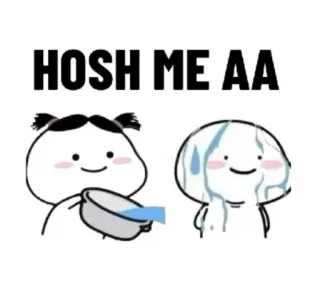 😂 HOSH ME AA drôle, dessin animé, eau, mème, hindi telegram sticker