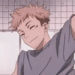 🦨 Yuji Itadori Jujutsu Kaisen Anime, Manga, Ragazzo, Studente telegram sticker