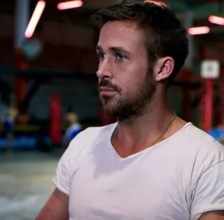 🥶 Ryan Gosling attore, celebrità, bello, ritratto, uomo telegram sticker