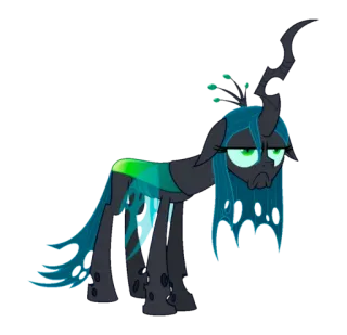☹️ Queen Chrysalis My Little Pony Rainha Chrysalis, MLP, My Little Pony, Desenho animado, Vilão, Changeling whatsapp sticker