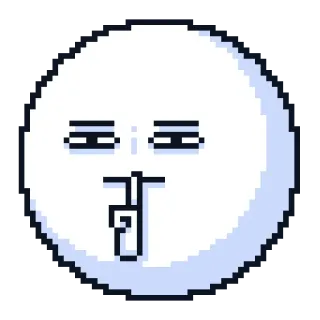 🤫 pixel art, emoticon, face, digital art, mood, expression telegram sticker