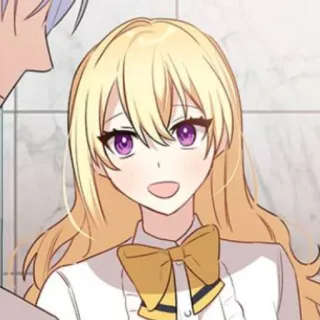 🥡 Anime, Mangá, Desenho animado, Garota, Loira, Mulher, Feminino telegram sticker