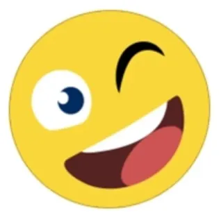 😉 Emoji, Smile, Occhiolino, Giallo telegram sticker