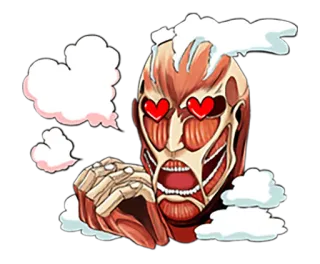 😍 Attack on Titan Anime, Attack on Titan, Titã, Amor, Corações, Criatura telegram sticker