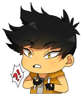 😧 Anime, Autocollant, Dessin animé, Homme, Illustration telegram sticker