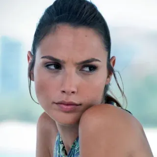 😕 Gal Gadot actress, portrait, woman, celebrity, wonder woman telegram sticker