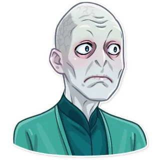 😨 Voldemort Harry Potter harry potter, voldemort, dark arts, villain, wizard, magic telegram sticker