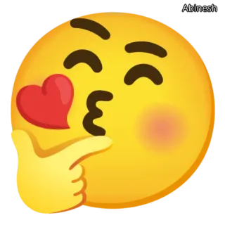 🕶️ 絵文字, キス, 愛, ハート, 顔, 黄色 telegram sticker