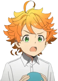 😧 Emma The Promised Neverland Anime, Manga, The Promised Neverland, Emma, Cartoon, Charakter whatsapp sticker