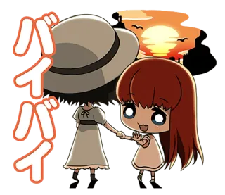 👋 バイバイ аниме, персонажи, пока, мультфильм, дружба telegram sticker