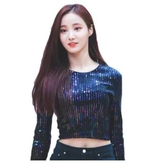 😊 donna, coreana, idol, capelli lunghi, scintillio, ritratto telegram sticker