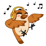 Воробушек Сема @FOXDIZIGNERLIFE telegram stickers