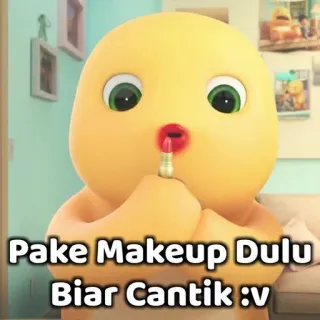 🤡 Pake Makeup Dulu
Biar Cantik :v Make-up, Schönheit, Cartoon, Niedlich, Liebenswert, Kosmetik telegram sticker